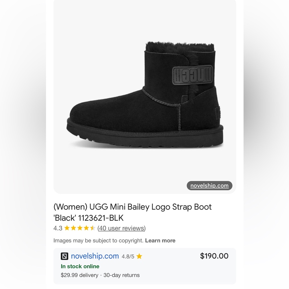 🖤NEW IN BOX 🖤 UGG w mini Bailey logo strap boots 7,8,10